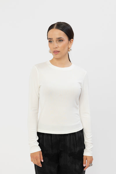 Longsleeve Selmo New White Petite