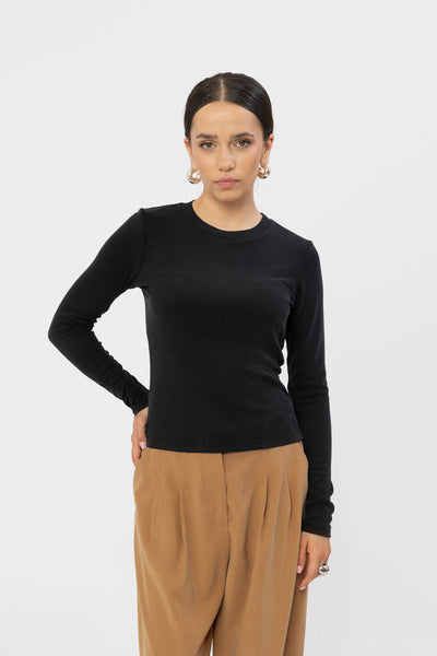 Longsleeve Selmo New Black Petite