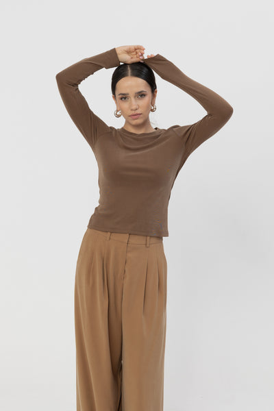 Spodnie Naver Vis Caramel Petite