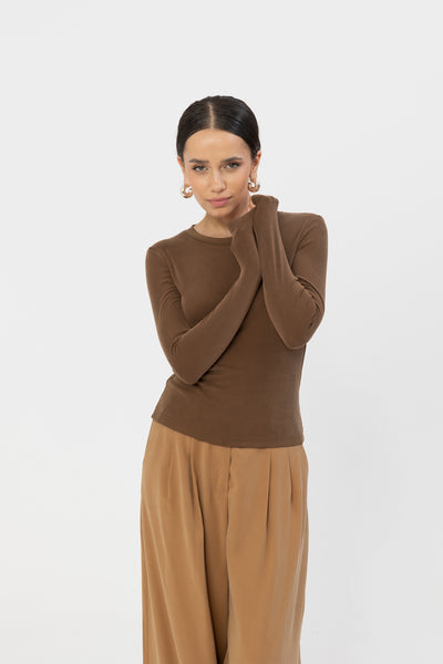 Longsleeve Selmo New Mocha Petite