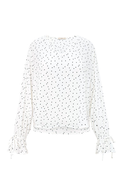 Bluzka Vernell White Dots Petite