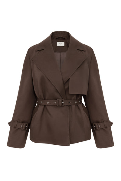 Krótki Trencz Hudson Brown Petite