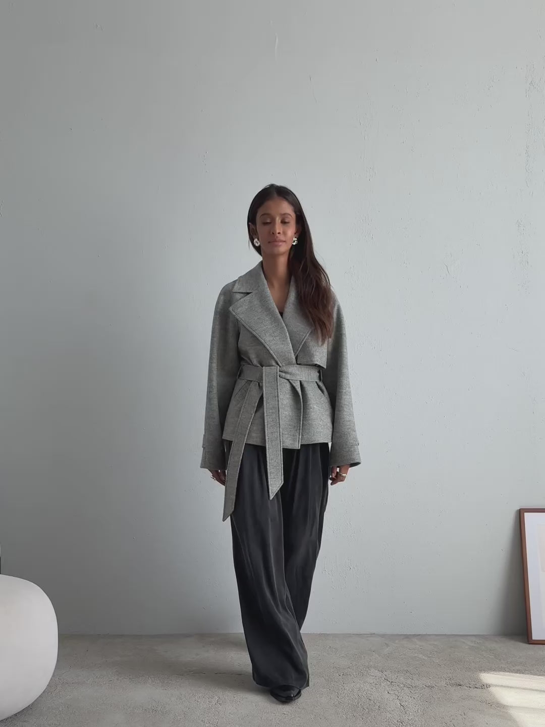Płaszcz Marion Grey Wool Petite