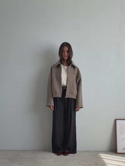 Kurtka Viviana Taupe Wool Petite