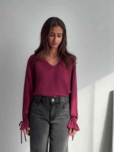 Bluzka Vernell Bordo Petite